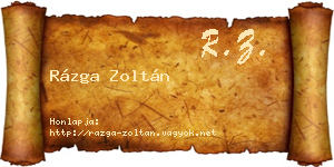 Rázga Zoltán névjegykártya